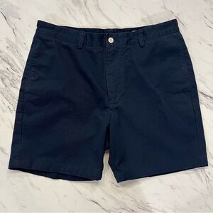 Vineyard Vines Men's 34 Club Short Chino Dress Shorts Navy Blue Cotton EUC